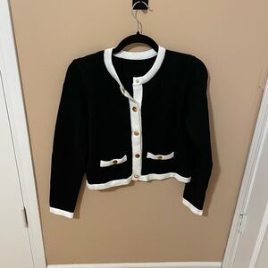 White and Black Cardigan